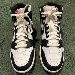 Nike Panda Dunk Highs Women’s Size 10.5 - Black and White Sneakers
